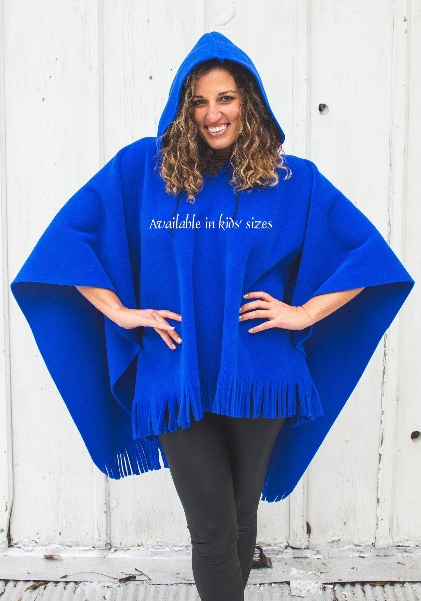 Mantoque: Fringed Mantoque with Hood & Lacing (Girls)