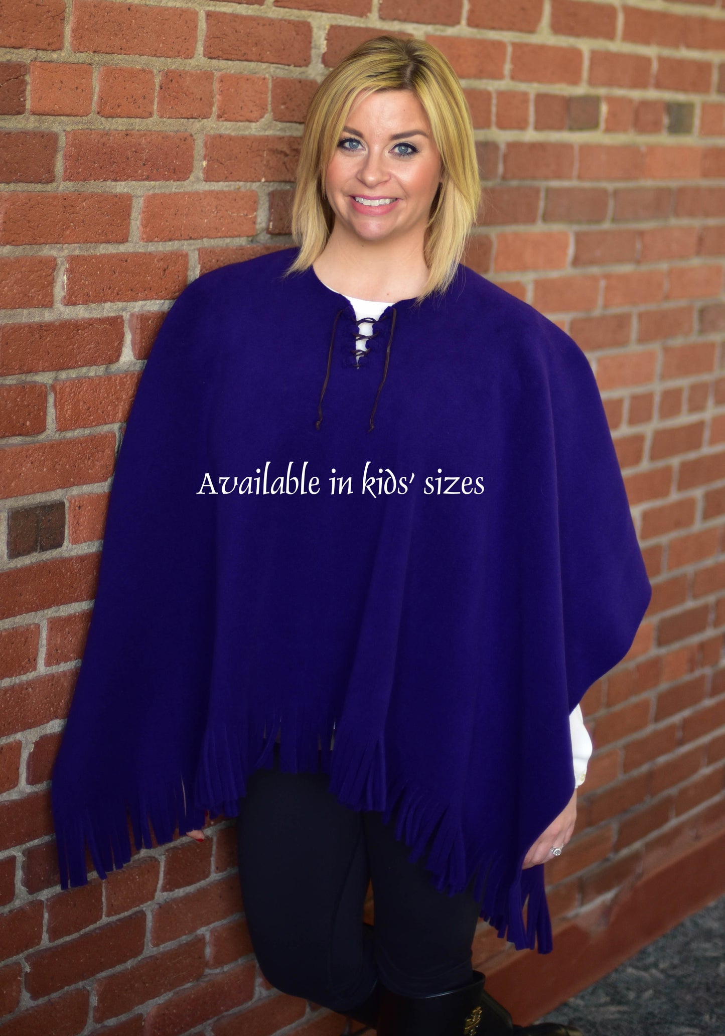 Mantoque: Fringed Mantoque with Lacing (Girls)