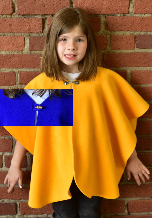 Mantoque: Non-Fringed Mantoque with Button (Girls)