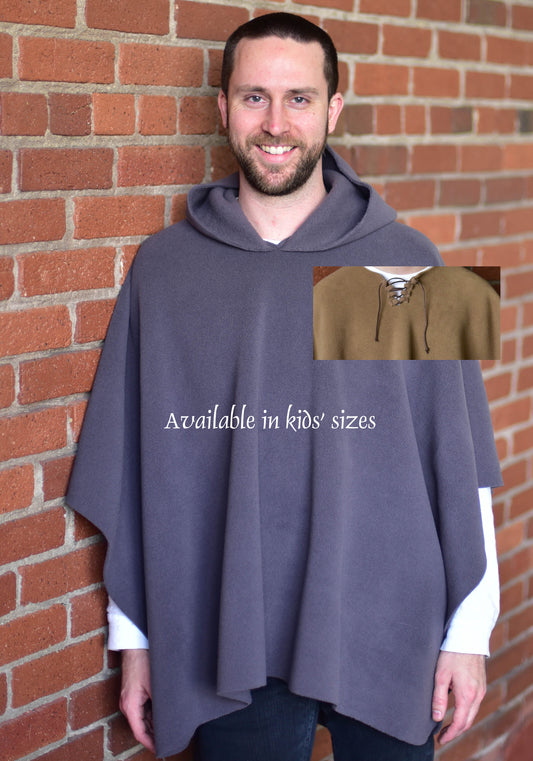 Mantoque: Non-Fringed Mantoque with Hood & Lacing (Boys)