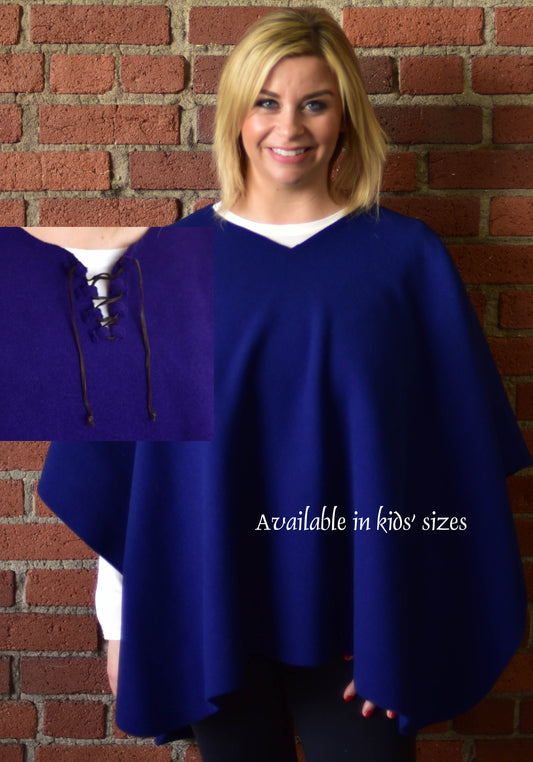 Mantoque: Non-Fringed Mantoque with Lacing (Girls)